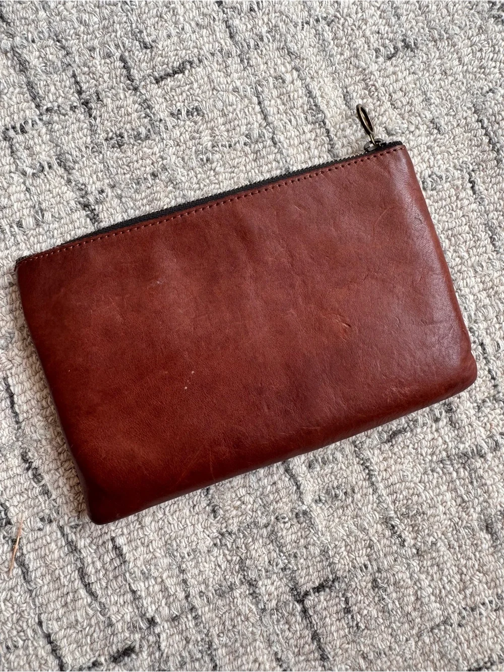 Madewell The Leather Pouch Clutch: Dotted Calf Hair Edition